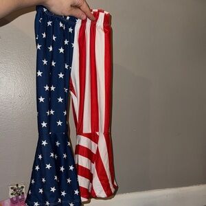 Patriotic Star and Stripe Flare Pants